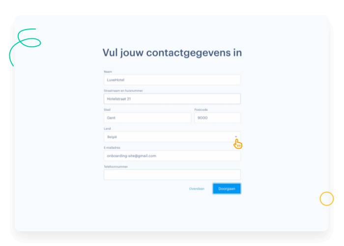 4. Vul je contactgegevens in