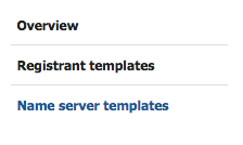 Name server templates