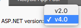 Change ASP.NET version
