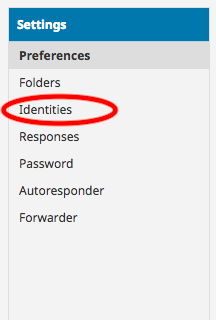 Click on 'identities'