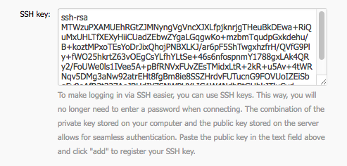 Enter new SSH key