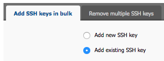 Add SSH keys in bulk