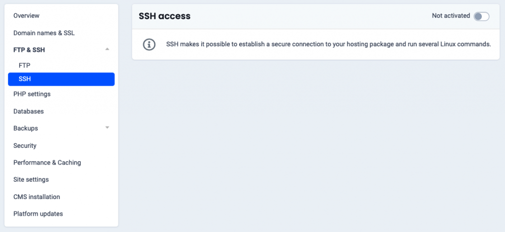 activate ssh