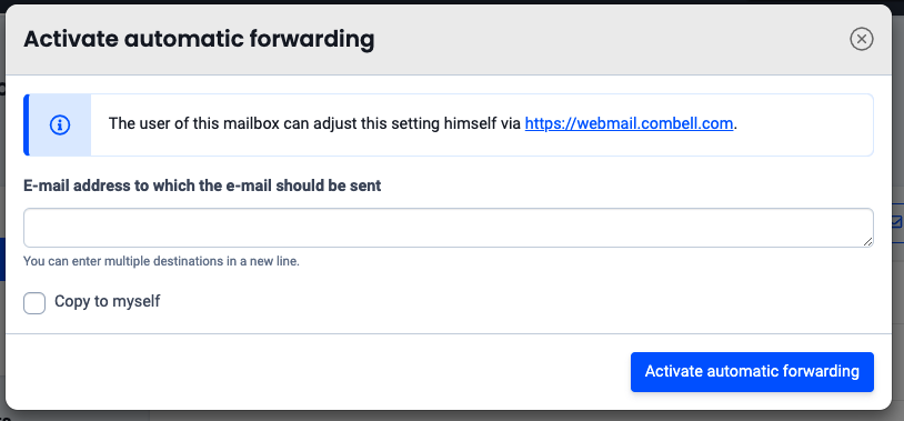 add auto forwarding