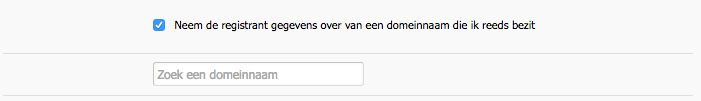 Neem de registrant gegevens over van een domeinnaam die ik reeds bezit