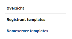 Nameserver templates