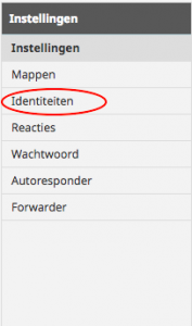 Klik op Identiteiten