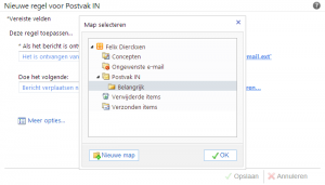 Klik op uitklappijltje naast Postvak IN > map ‘Belangrijk’