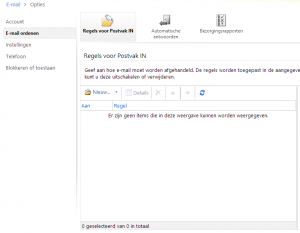 E-mail ordenen