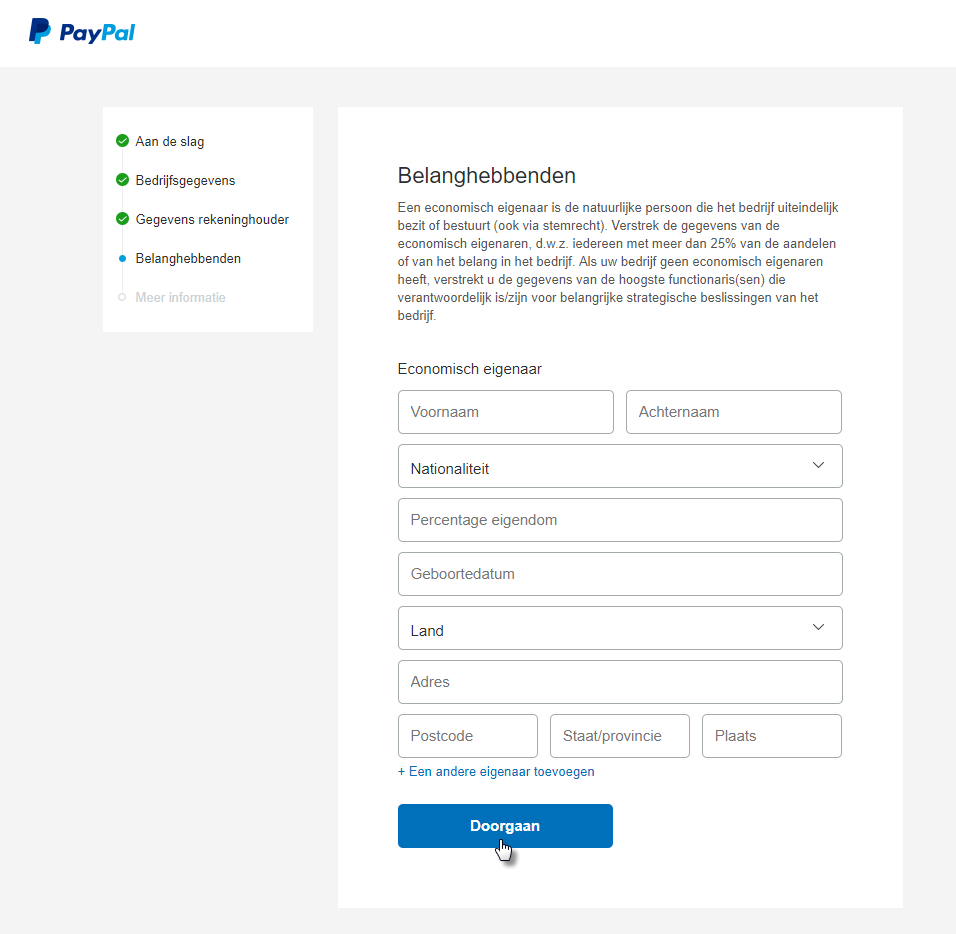 paypal belanghebbenden