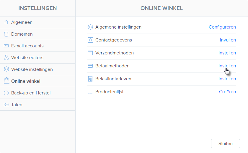 online winkel betaalmethoden